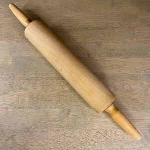 Vintage Foley Rolling Pin Maple Hardwood w/‎ Ball Bearings 18" Plain Smooth USA